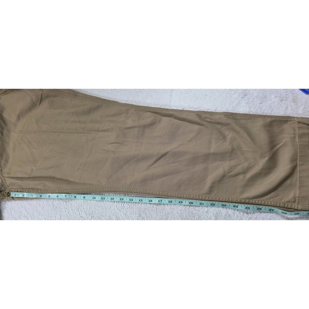Carhartt Relaxed Fit Work Pants 38x30 Khaki Stretch Canvas Workwear Mens - Picture 12 of 14